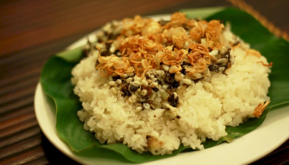Ant Egg Sticky Rice is a unique sticky rice dish
